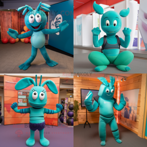 Teal Lobster mascotte...