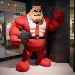 Red Strongman mascotte...