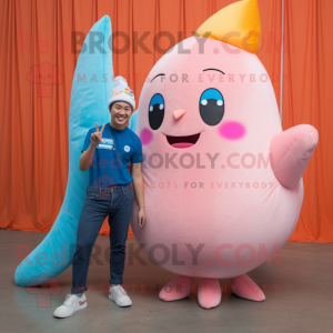 Peach Narwhal mascotte...