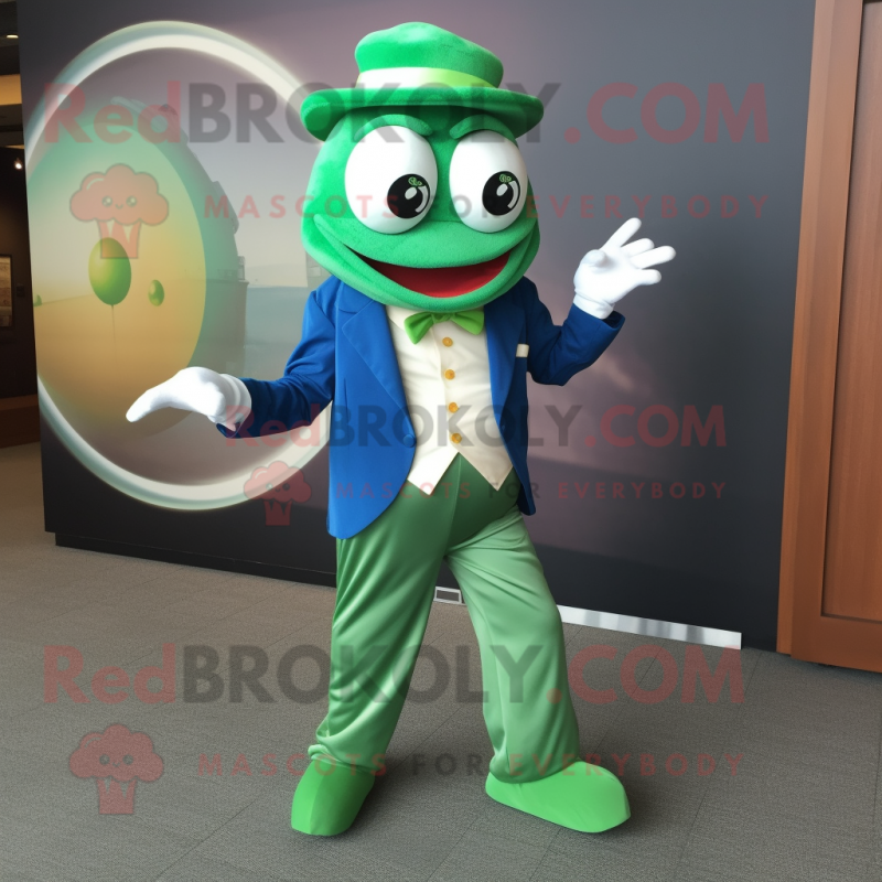 Green Oyster mascot costume character dressed with a Suit Pants and Shoe clips Green Oyster mascot costume character dressed with a Suit Pants and Shoe clips