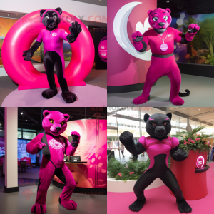 Magenta Panther mascotte...