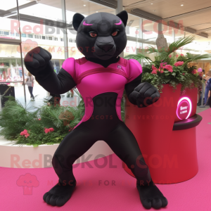 Magenta Panther mascotte...