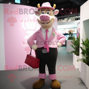 Pink Jersey Cow mascotte...