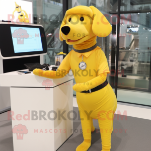 Yellow Dog mascotte kostuum...