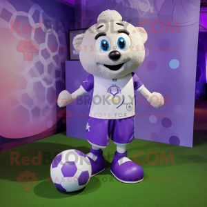 Lavendel fodbold maskot...