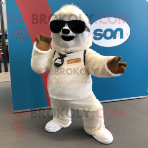 White Sloth mascotte...