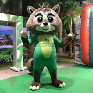 Forest Green Raccoon maskot...