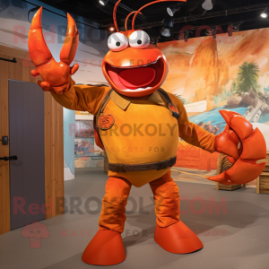 Orange Lobster mascotte...