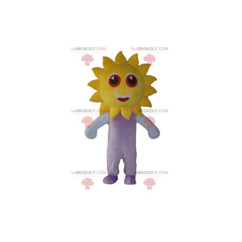 Mascot gran sol amarillo lindo y sonriente - Redbrokoly.com
