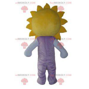 Mascote grande sol amarelo fofo e sorridente - Redbrokoly.com