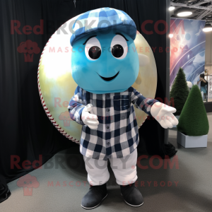 Cyan Baseball Ball maskot...