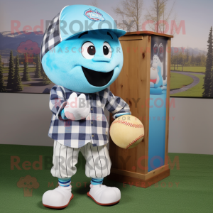 Cyan baseballball maskot...