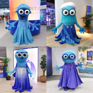 Blue Octopus mascotte...