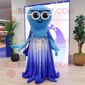 Blue Octopus mascotte...