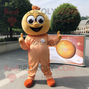 Peach Petanque Ball maskot...