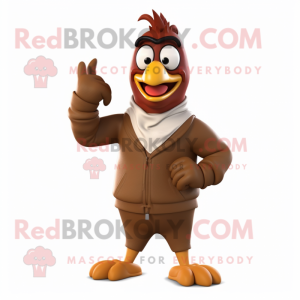 Brown Rooster mascotte...