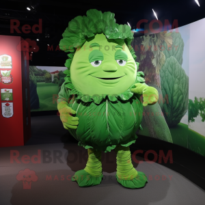 Green Cabbage Leaf mascotte...