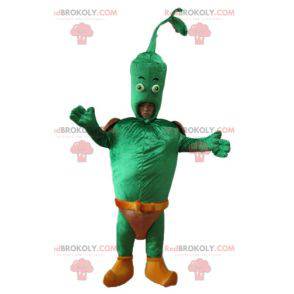 Giant green vegetable mascot with a brown slip - Redbrokoly.com