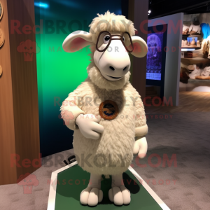 White Merino Sheep mascotte...