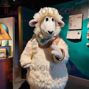 White Merino Sheep mascotte...