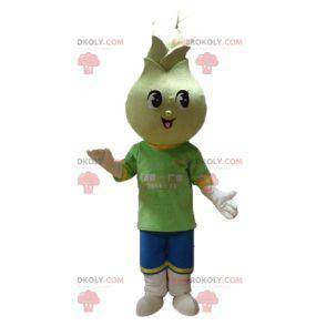 Mascotte fiore giallo gigante e sorridente - Redbrokoly.com