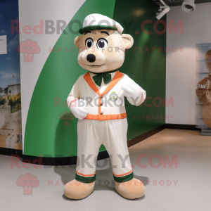 Beige irsk flagg maskot...