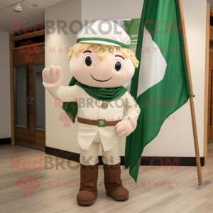 Beige irsk flag maskot...