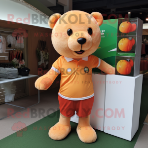 Peach Bear maskot kostume...