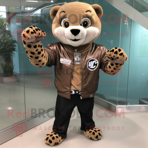 Brauner Jaguar Maskottchen...