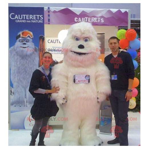 Mascotte de yéti blanc de l'abominable homme des neiges -