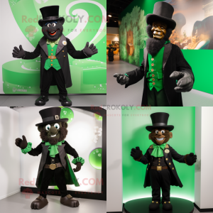 Sort Leprechaun maskot...