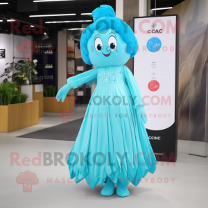 Cyan Ice mascotte kostuum...