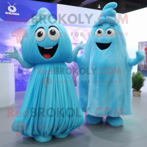 Cyan Ice maskot kostume...