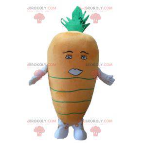 Mascote gigante de cenoura laranja e verde - Redbrokoly.com