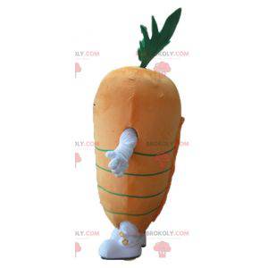 Mascote gigante de cenoura laranja e verde - Redbrokoly.com