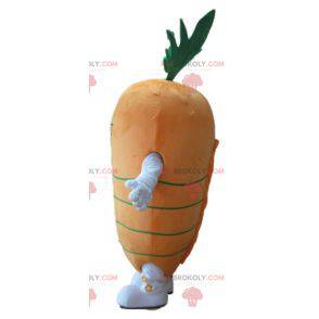 Mascote gigante de cenoura laranja e verde - Redbrokoly.com