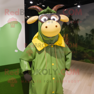 Olive Cow maskot kostym...