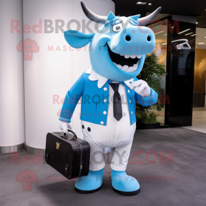 Sky Blue Bull mascotte...