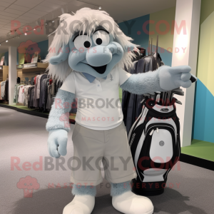 Grå golftaske maskot...