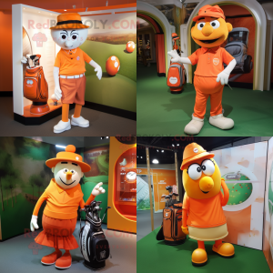 Orange Golf Bag mascotte...