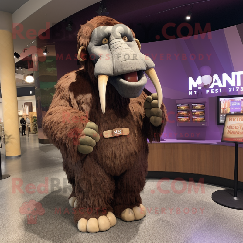 nan Mammoth mascot costume character dressed with a Jumpsuit and Wallets