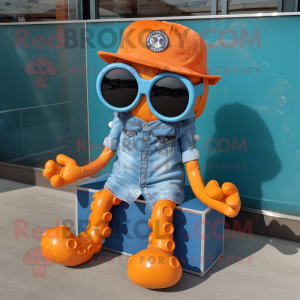 Oranje Octopus mascotte...