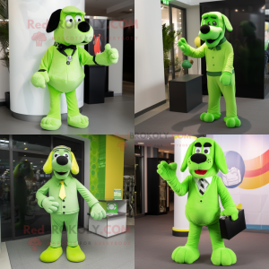 Lime Green Dog maskot...