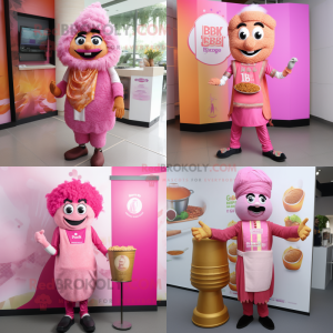 Pink Biryani maskot kostume...