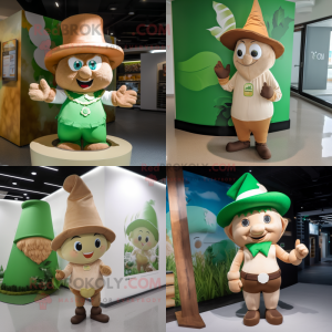 Tan Leprechaun Hat maskot...