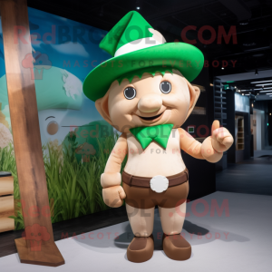 Tan Leprechaun Hat mascotte...