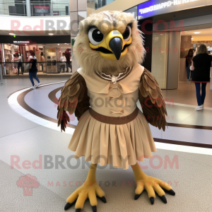 Beige Haast S Eagle maskot...