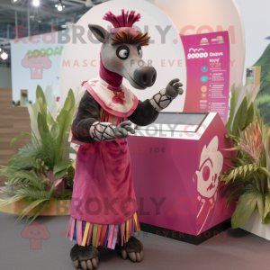 Magenta Okapi mascotte...