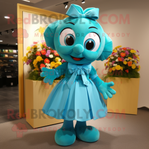 Turquoise boeket bloemen...