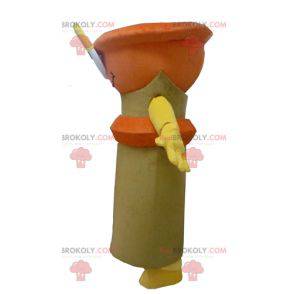 Giant sink drain plug mascot - Redbrokoly.com